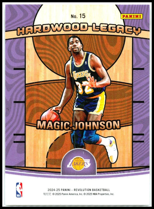 2024-25 Panini Revolution Hardwood Legacy #15 Magic Johnson Los Angeles Lakers