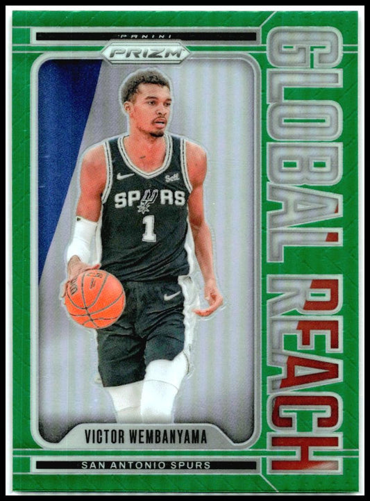 2024-25 Panini Prizm Global Reach Prizms Green #9 Victor Wembanyama Spurs