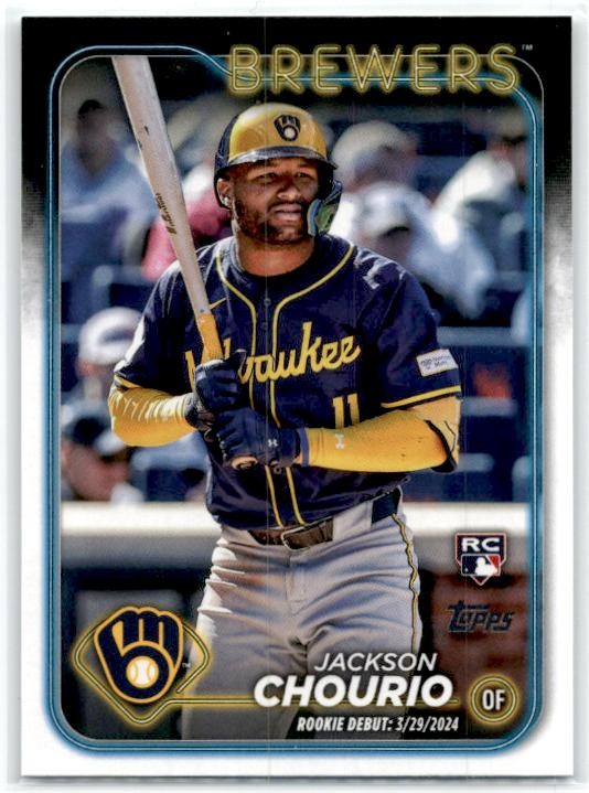 2024 Topps Update #US155 Jackson Chourio Milwaukee Brewers