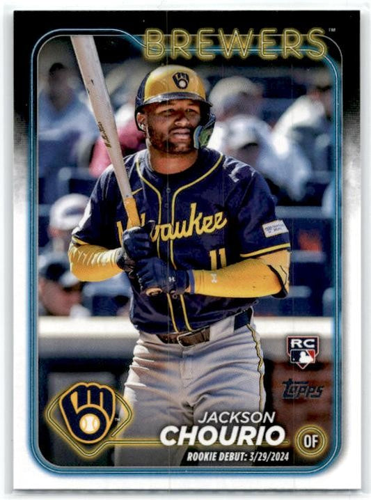 2024 Topps Update #US155 Jackson Chourio Milwaukee Brewers