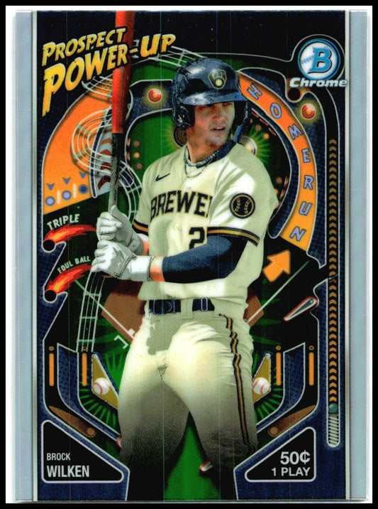 2024 Bowman Prospect Power-Up #PP-7 Brock Wilken Milwaukee Brewers
