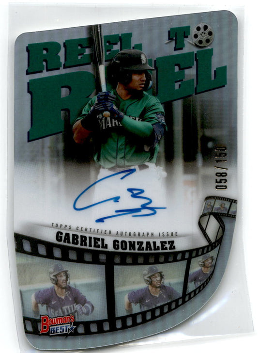 2023 Bowman's Best Reel-to-Reel Die Cut REFRACTOR #RTR-GG Gabriel Gonzalez /150