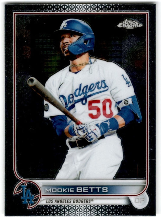 2022 Topps Chrome Mookie Betts Los Angeles Dodgers #100
