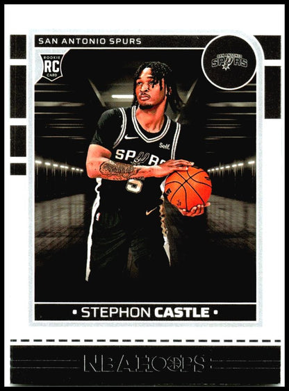 2024-25 Hoops #234 Stephon Castle Rookie San Antonio Spurs