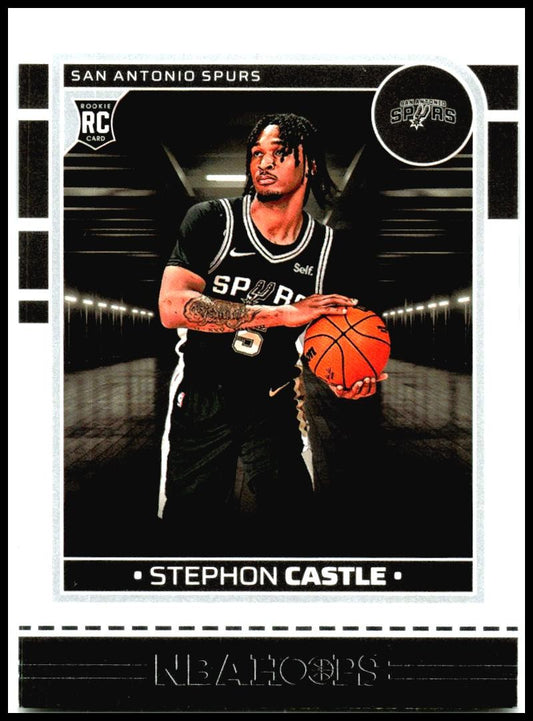 2024-25 Hoops #234 Stephon Castle Rookie San Antonio Spurs