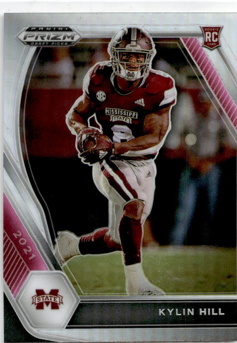 2021 Prizm Draft Picks Collegiate #118 Kylin Hill RC Mississippi State / Packers
