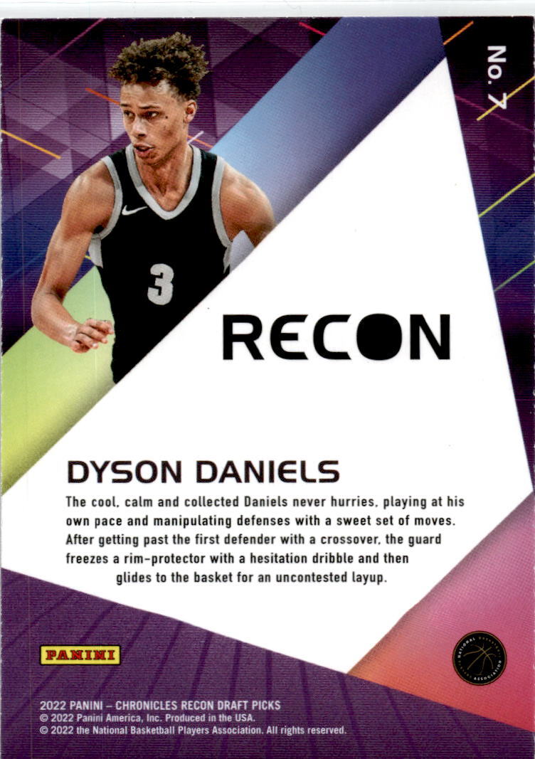2022 Panini Recon #7 Dyson Daniels New Orleans Pelicans