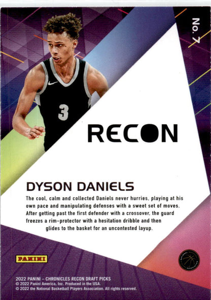2022 Panini Recon #7 Dyson Daniels New Orleans Pelicans