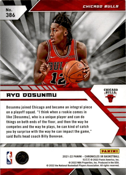 2021-22 Panini Chronicles Green #386 Ayo Dosunmu Chicago Bulls