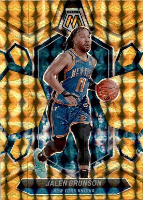 2023-24 Panini Mosaic Yellow Reactive #67 Jalen Brunson New York Knicks