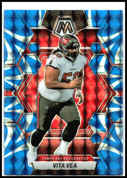 2023 Panini Mosaic Reactive Blue Mosaic #230 Vita Vea Tampa Bay Buccaneers