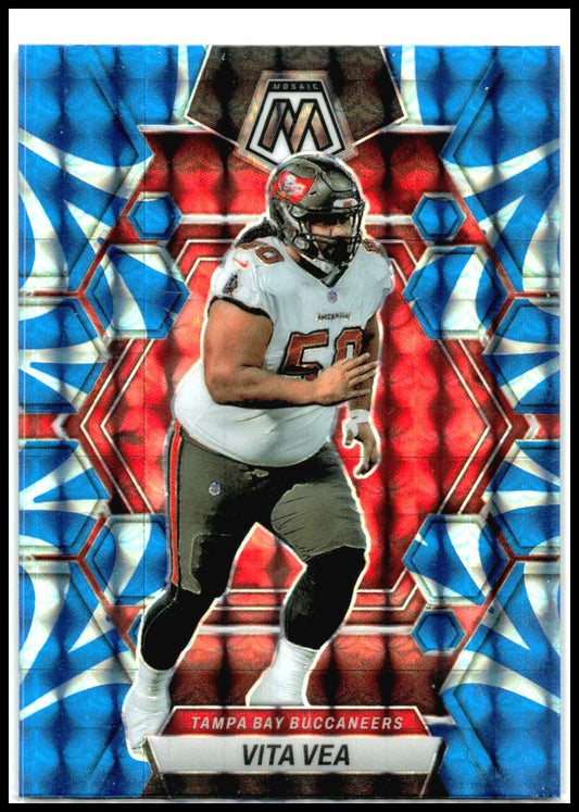 2023 Panini Mosaic Reactive Blue Mosaic #230 Vita Vea Tampa Bay Buccaneers