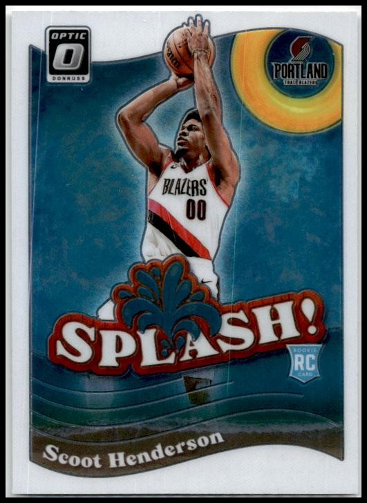 2023-24 Donruss Optic Splash #15 Scoot Henderson Portland Trail Blazers