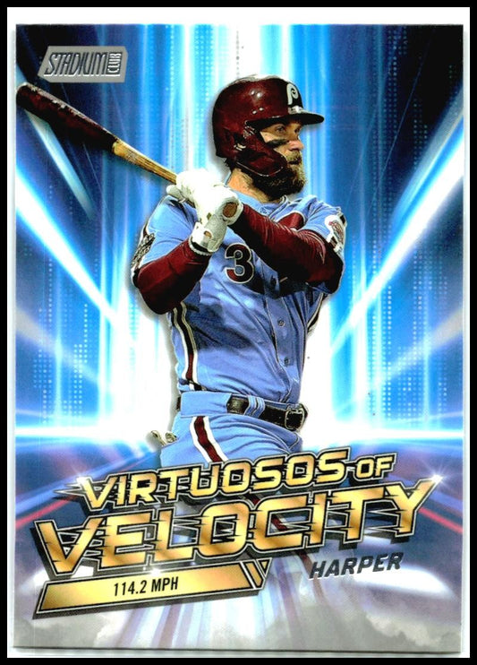 2023 Stadium Club Virtuosos of Velocity #VV-3 Bryce Harper Philadelphia Phillies