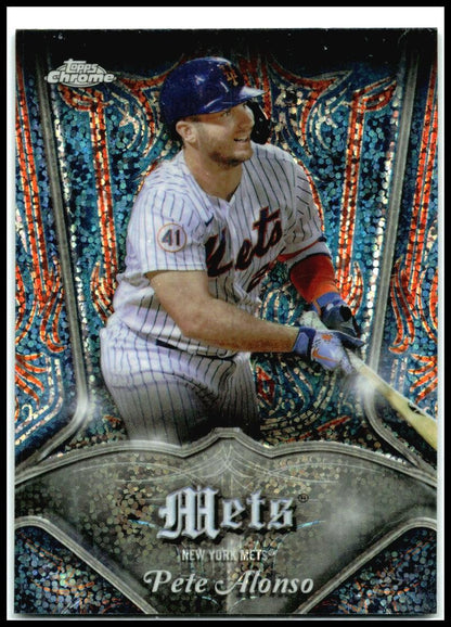 2022 Topps Chrome Pinstriped #P-11 Pete Alonso New York Mets