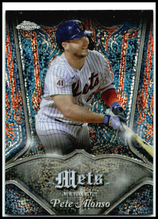 2022 Topps Chrome Pinstriped #P-11 Pete Alonso New York Mets
