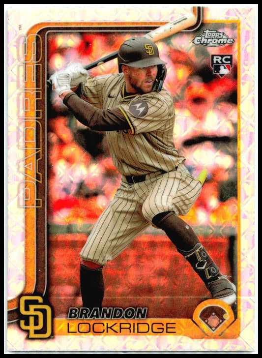 2025 Topps Chrome Topps Refractors #106 Brandon Lockridge Rookie Padres