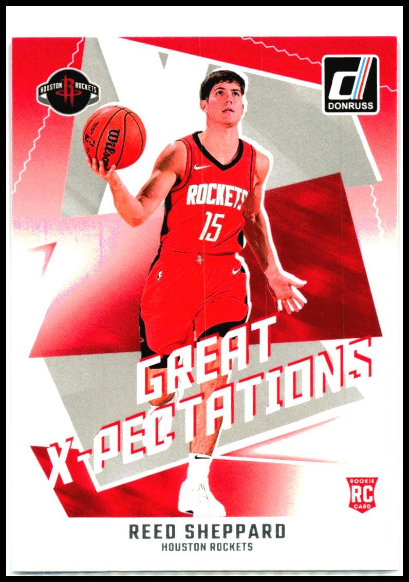 2024-25 Donruss Great X-Pectations #15 Reed Sheppard Houston Rockets
