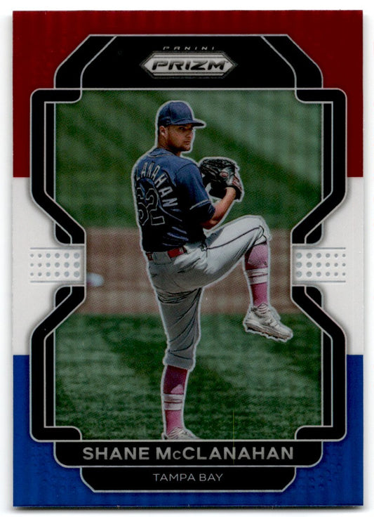 2022 Panini Prizm Red White Blue Shane McClanahan Tampa Bay Rays #44