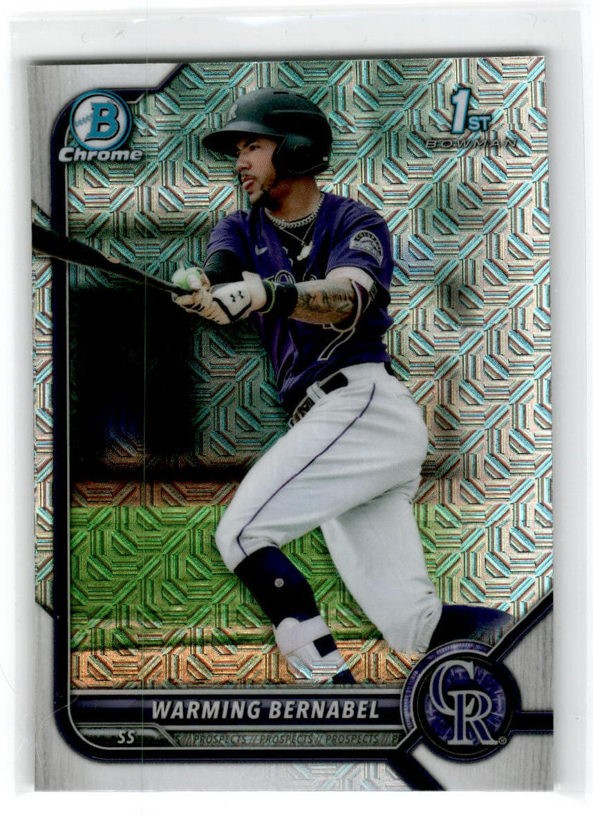 2022 Bowman Chrome Prospects Mojo Refractor #BCP-46 Warming Bernabel Rockies