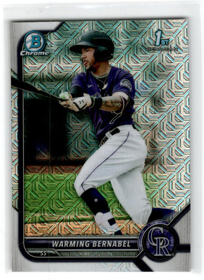 2022 Bowman Chrome Prospects Mojo Refractor #BCP-46 Warming Bernabel Rockies