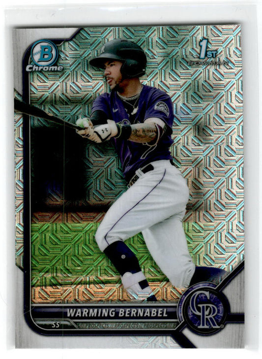 2022 Bowman Chrome Prospects Mojo Refractor #BCP-46 Warming Bernabel Rockies