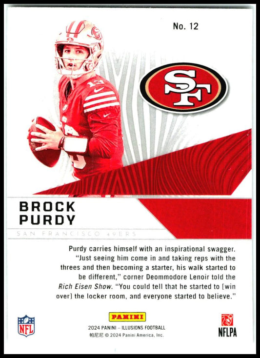 2024 Panini Illusions Amazing #12 Brock Purdy San Francisco 49ers