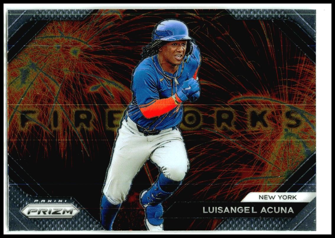 2024 Panini Prizm Fireworks #11 Luisangel Acuna New York Mets