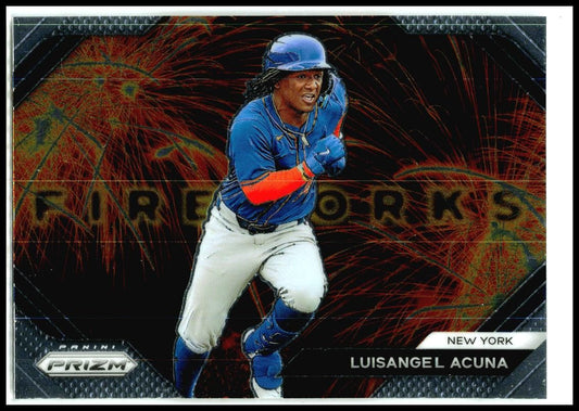 2024 Panini Prizm Fireworks #11 Luisangel Acuna New York Mets