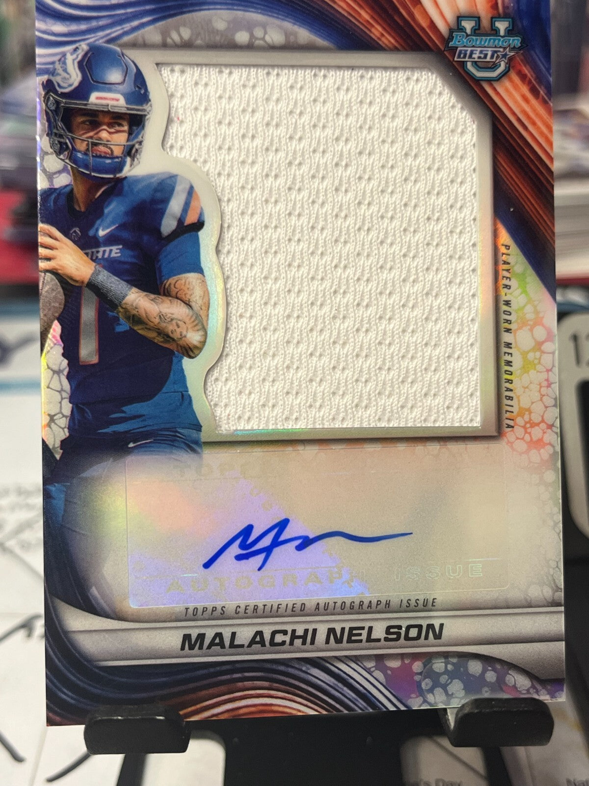 2024 Bowman Best U Prospect Jumbo Relic Autograph PJA-MN Malachi Nelson  Broncos