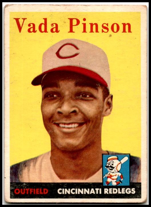 1958 Topps #420 Vada Pinson Rookie Cincinnati Redlegs