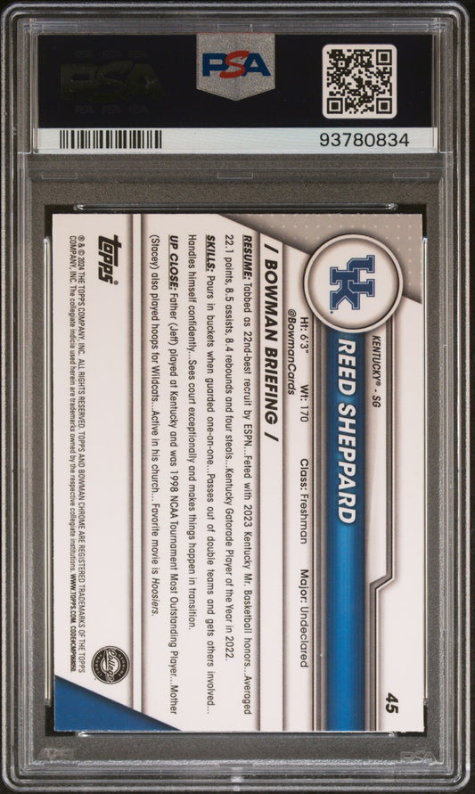 2023 Bowman University Chrome Pink Refractor #45 Reed Sheppard