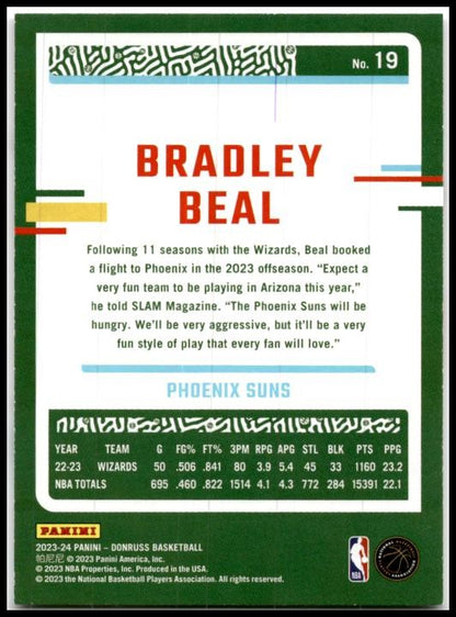 2023-24 Donruss #19 Bradley Beal Phoenix Suns