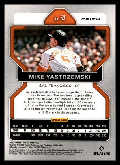 2022 Panini Prizm Green #53 Mike Yastrzemski