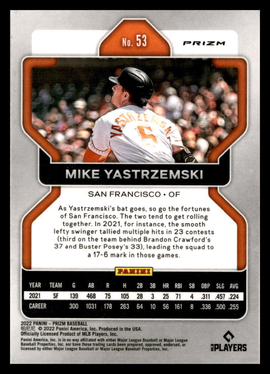 2022 Panini Prizm Green #53 Mike Yastrzemski