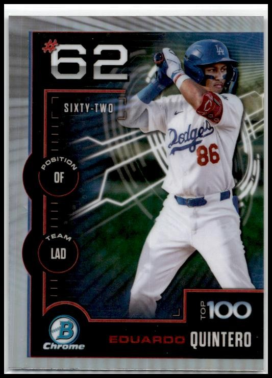 2025 Bowman Scouts' Top 100 #BTP-62 Eduardo Quintero Dodgers