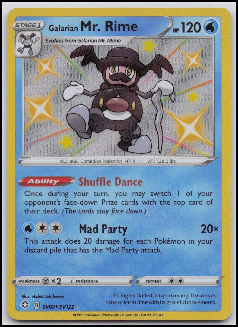 Shining Fates: Shiny Vault #SV021/SV122 Galarian Mr. Rime