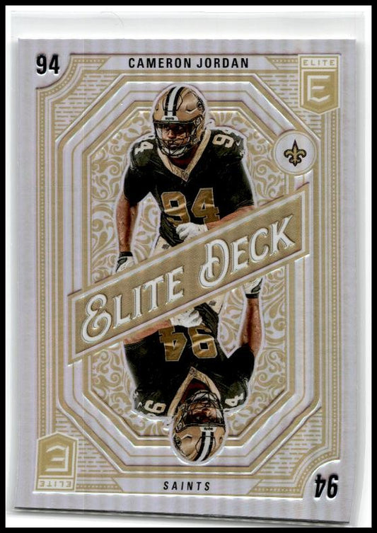 2024 Donruss Elite Elite Deck #19 Cameron Jordan New Orleans Saints