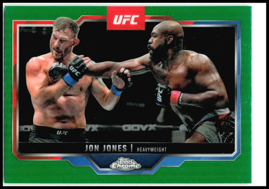 2025 Topps Chrome UFC Green Refractor #83 Jon Jones #/99