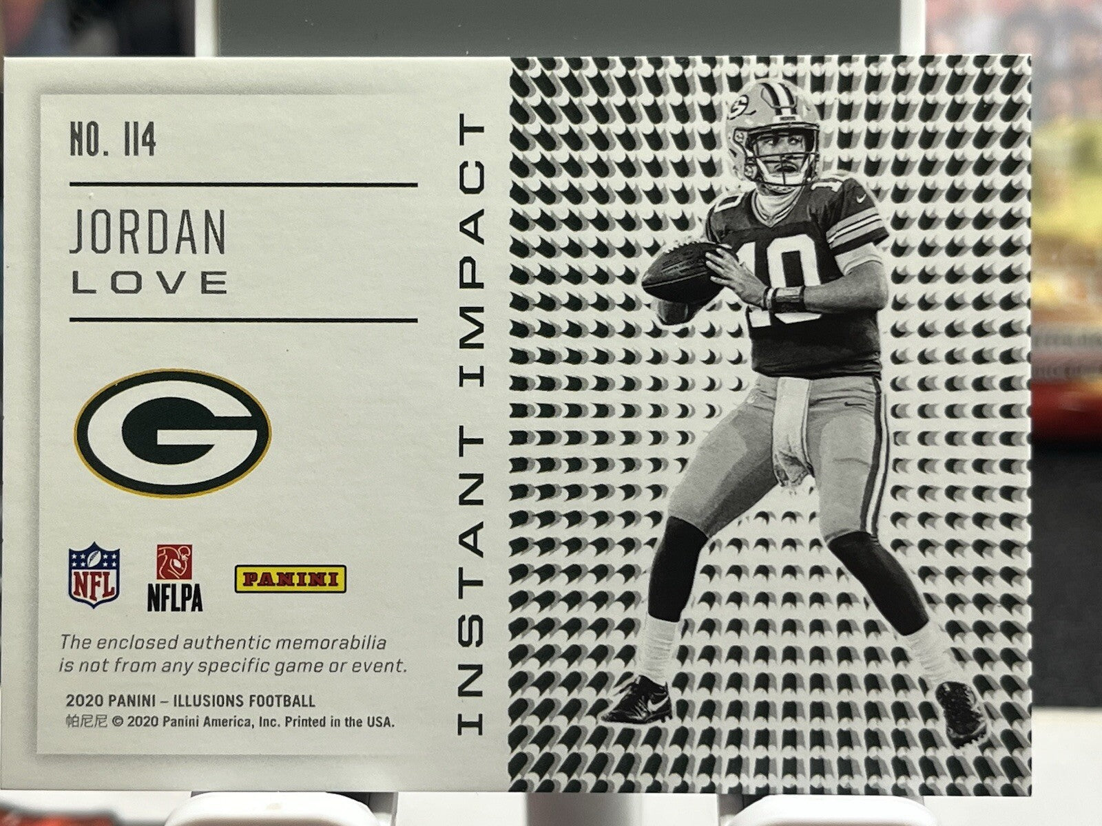 2020 Illusions Jordan Love Instant Impact 2 Color Patch /25 Green Bay Packers