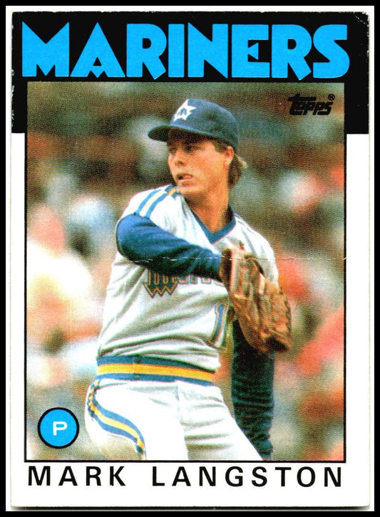 1986 Topps #495 Mark Langston Seattle Mariners