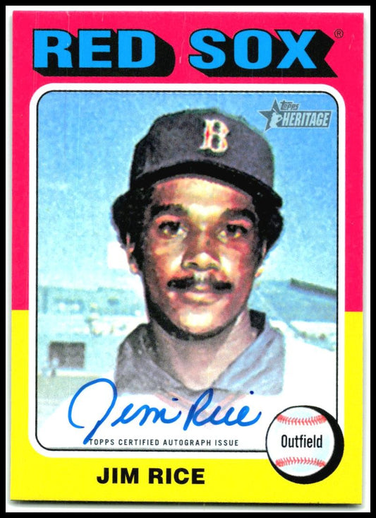 2024 Topps Heritage Real One Autographs #ROA-JRI Jim Rice Auto Boston Red Sox