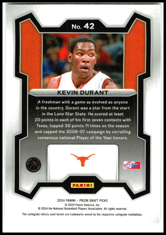 2024 Panini Prizm Draft Picks #42 Kevin Durant Texas Longhorns