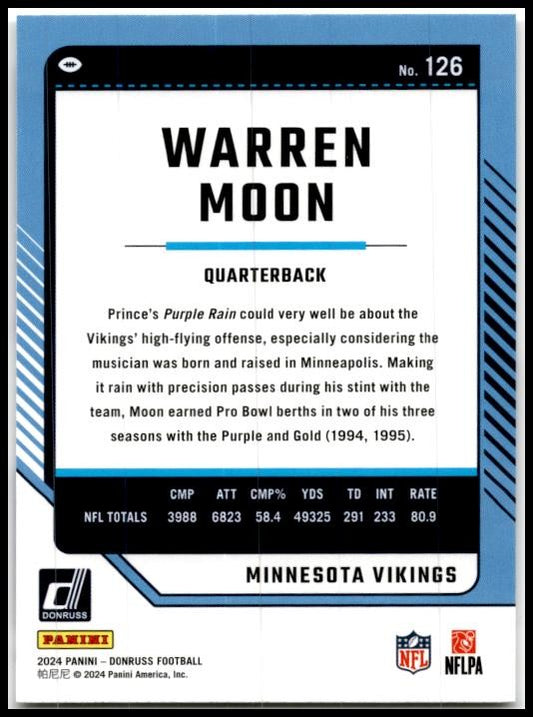 2024 Donruss #126 Warren Moon Minnesota Vikings