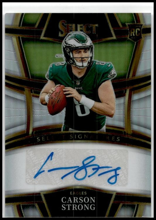 2022 Panini Select Select Signatures Prizm #SSP-CAS Carson Strong Auto Eagles