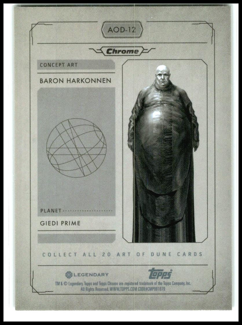 2024 Dune Chrome® - Hobby Box Art of Dune ##AOD-12 Baron Harkonnen