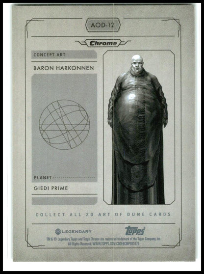 2024 Dune Chrome® - Hobby Box Art of Dune ##AOD-12 Baron Harkonnen