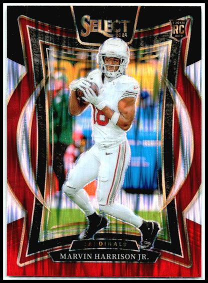2024 Select Black & Orange Prizm Shock #28 Marvin Harrison Jr. Rookie Arizona
