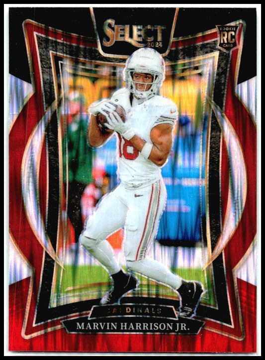 2024 Select Black & Orange Prizm Shock #28 Marvin Harrison Jr. Rookie Arizona