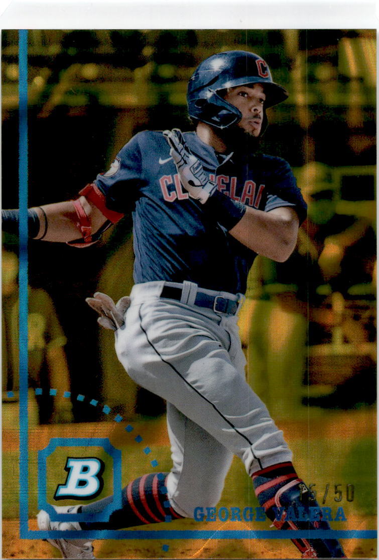 2022 Bowman Heritage Gold #BHPC-96 George Valera /50 Cleveland